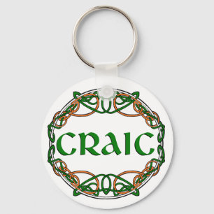 CRAIC Irish Fun! Enjoyment! Keychain