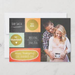 Craie d'automne de faire-part de grossesse de