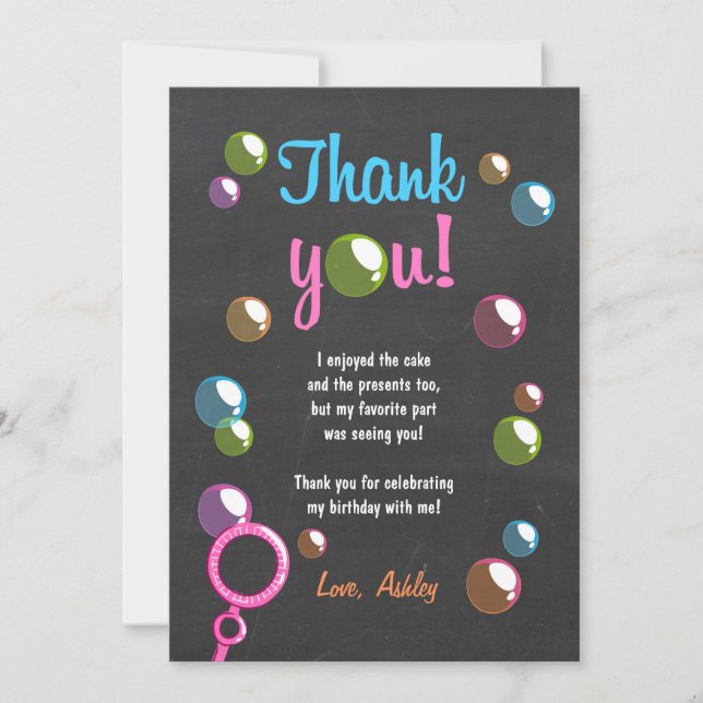 Craie de fille de fête d'anniversaire de carte de (Devant)