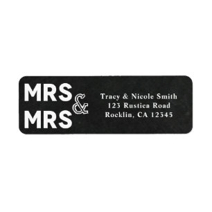 Craie de Tableau Noir Mme & Mme Mariage Fiançaille