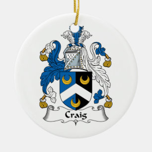 Craig Family Crest Ceramic Ornament