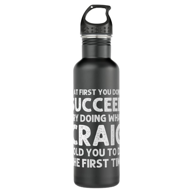 CRAIG Gift Name Personalized Birthday Funny Christ 710 Ml Water Bottle (Front)