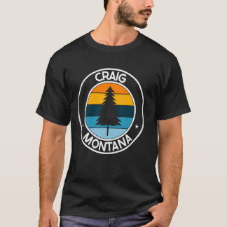 Craig Montana MT USA City Pride Retro Sunset T-Shirt