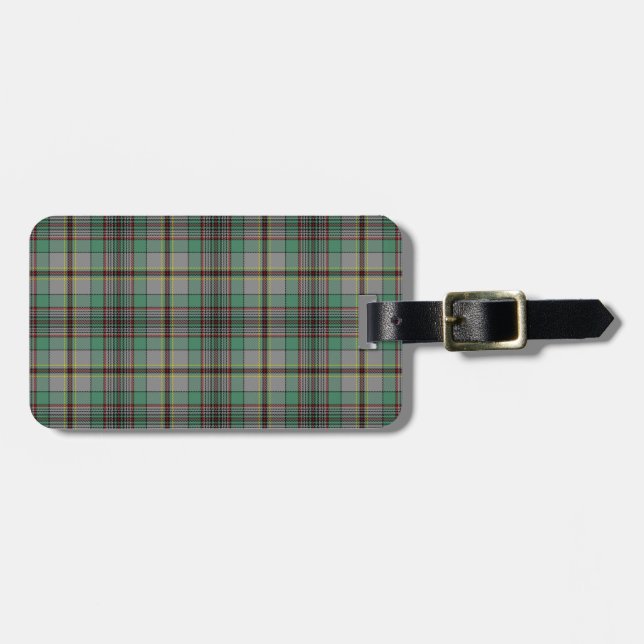 Craig Tartan Pattern Luggage Tag (Front Horizontal)