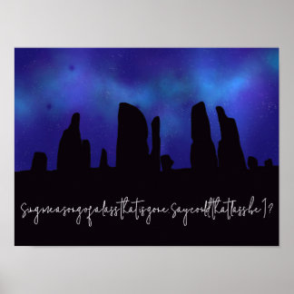 Craigh Na Dun Skye Boat Song Outlander Inspired Poster