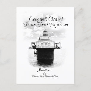 CRAIGSHILL CHANNEL LIGHHOUSE - POSTCARD