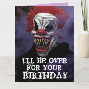 CRAINTE MAL CLOWN ANNIVERSAIRE NUGLE Carte de voeu