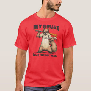 Crainte rouge de T-shirt d'écureuil de