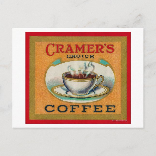 Cramer's Choice Coffee Label Postcard (Front)