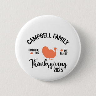 Crampbell Family 2025 Thanksgiving Turkey Dinner 2 Inch Round Button