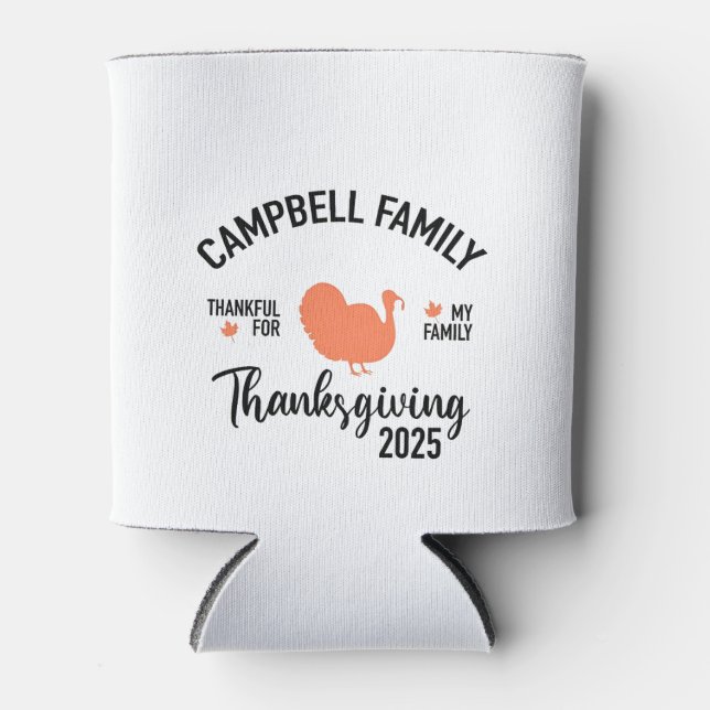 Crampbell Family 2025 Thanksgiving Turkey Dinner  Can Cooler (Front)