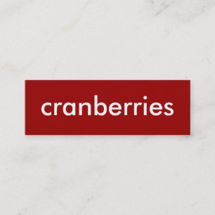 cranberries mini business card