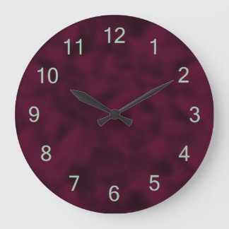Cranberry and Black Mottled Large Clock