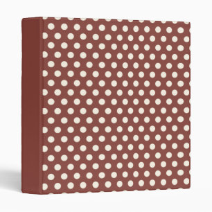 Cranberry and White Polka Dot Binder