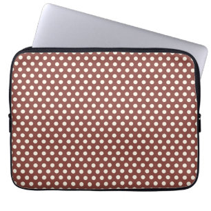 Cranberry and White Polka Dot Laptop Sleeve