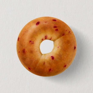 Cranberry Bagel Pinback Button
