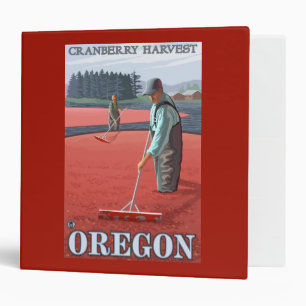 Cranberry Bogs Harvest Vintage Travel Poster Binder