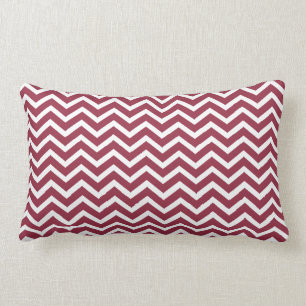 Cranberry Chevron Lumbar Pillow