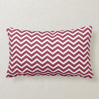 Cranberry Chevron Lumbar Pillow