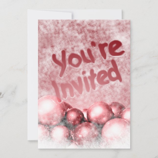 Cranberry Christmas Party Custom Invitations 2014 (Devant)