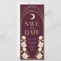 Cranberry Elegant Arch Art Nouveau Save the Date