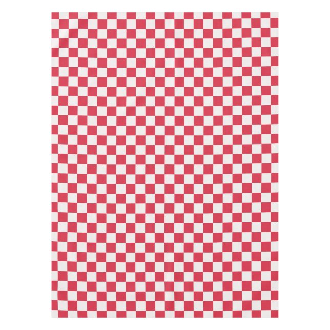 Cranberry fizz chequerboard pattern tablecloth (Front)
