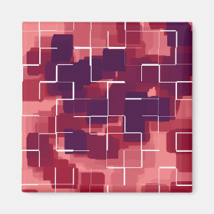 "Cranberry" Geometric Art Magnet