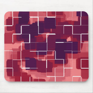 "Cranberry" Geometric Art Mouse Pad