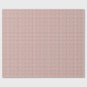 Cranberry Gingham Red Maroon Wrapping Paper