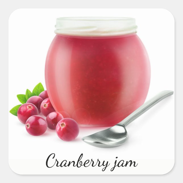 Cranberry jelly square sticker (Front)