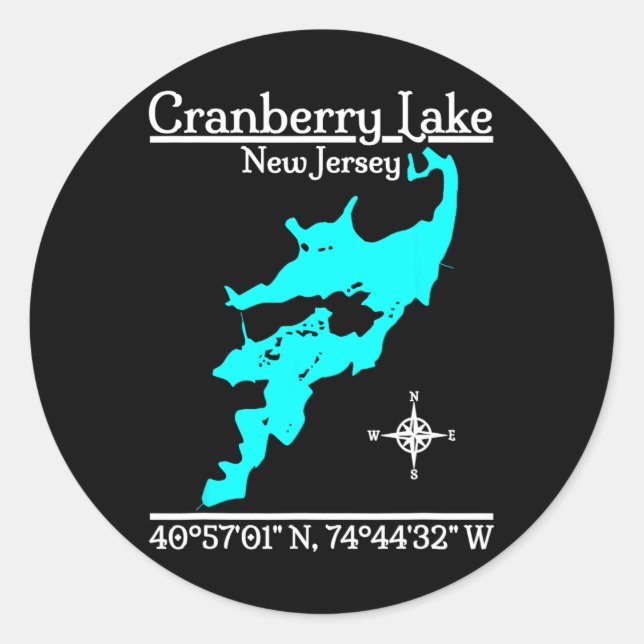 Cranberry Lake, New Jersey  Classic Round Sticker (Front)