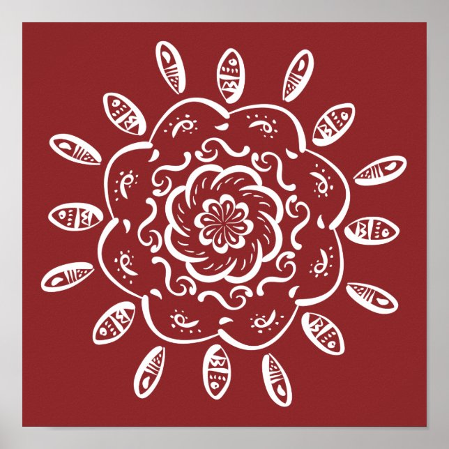 Cranberry Mandala Poster (Front)