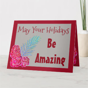 Cranberry Modern Christmas Greeting Card