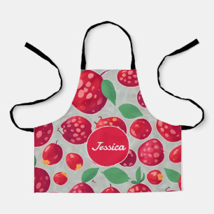 Cranberry Mosaic Colourful Personalized Pattern Apron