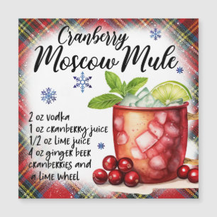 Cranberry Moscow Mule Recette Carte magnétique