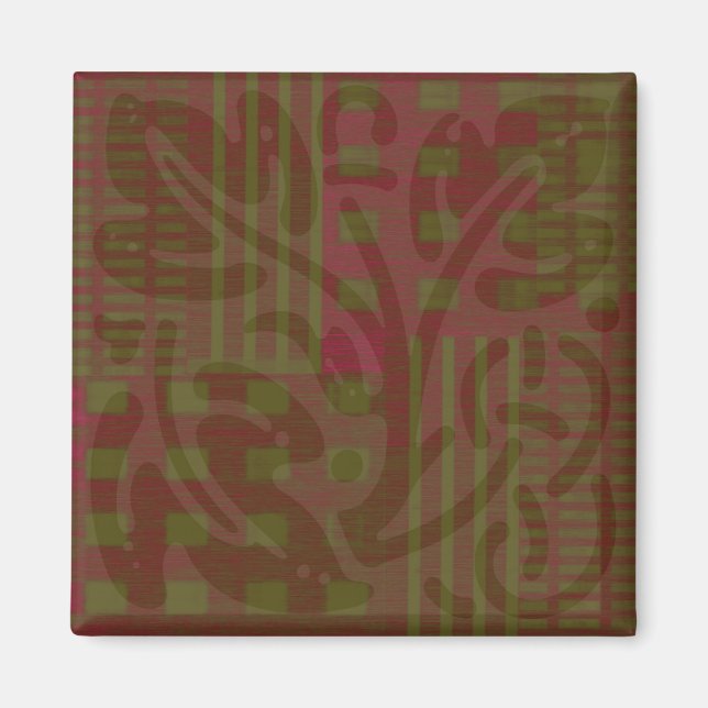 cranberry olive woodcut Celtic inspiration Magnet (Front)