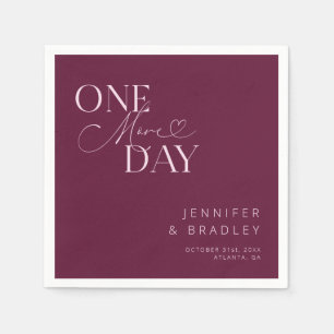 Cranberry One More Day Rehearsal Dinner  Napkin