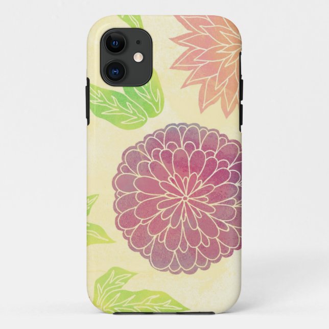 Cranberry & Orange Floral Print Case-Mate iPhone Case (Back)