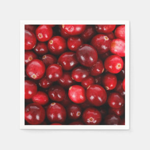 Cranberry pattern napkin