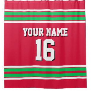 Cranberry Red Emerald Green Stripes Sports Jersey