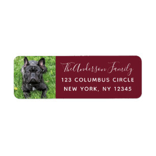Cranberry Red Family Chien Photo Black Custom