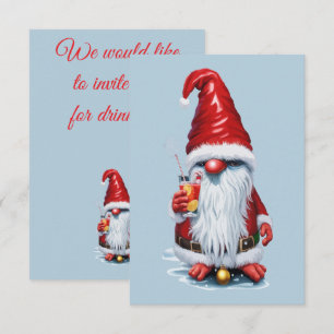 Cranberry-Red Grape-Juice Skaal to the Snowy-Seaso Invitation