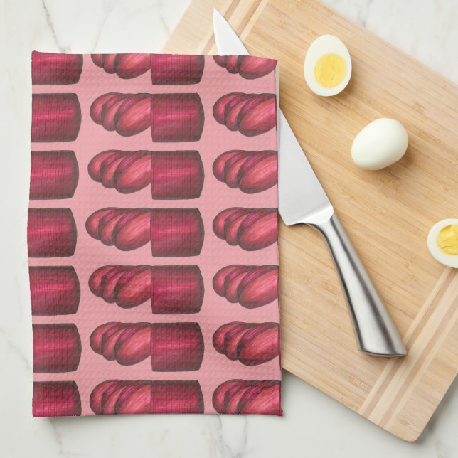 Cranberry Sauce Thanksgiving Christmas Holiday Kitchen Towel (Quarter Fold)