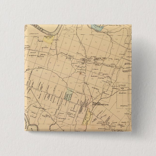Cranberry Township 2 Inch Square Button (Front)