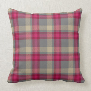 Cranberry Walsh Tartan Plaid Pillow