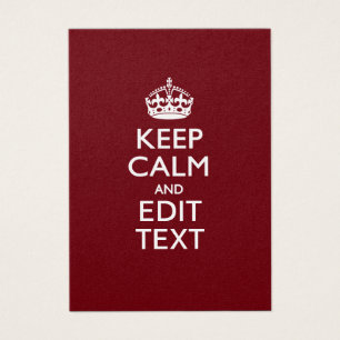 Cranberry Wine Burgundy Keep Calm and Your Text