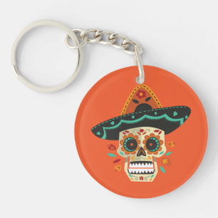 Crâne à sucre avec Casquette Dia de Muertos   Port