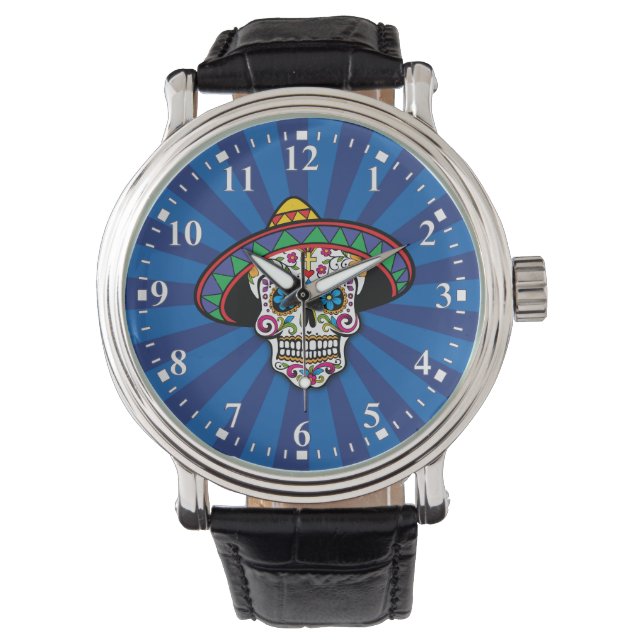 Crâne à sucre avec montre Casquette (devant)