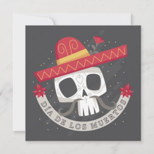 Crâne à sucre Dia de los Muertos   Invitation du p