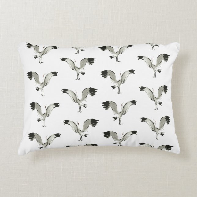 Crane Accent Pillow (Front)